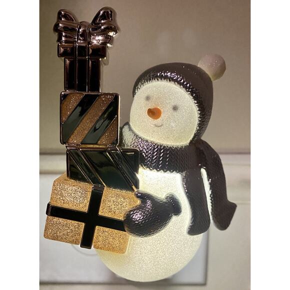 NEW HOLIDAY 2022 Bath & Body Works SILVER SNOWMAN WALLFLOWER PLUG IN - Picture 1 of 5
